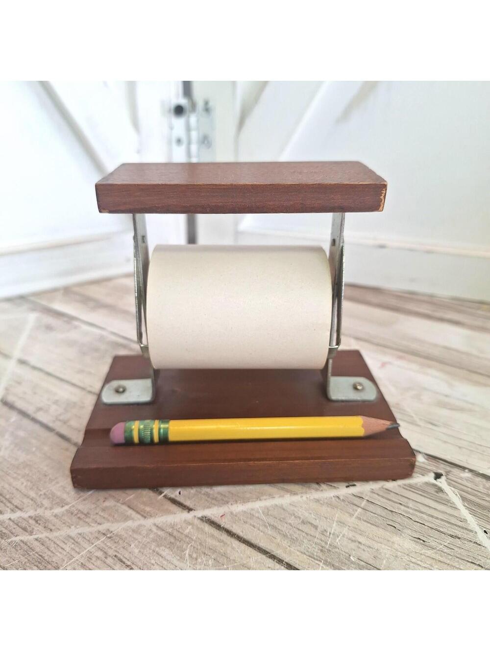 VTG Receipt Paper Roll Cutter/Holder Office Desk Accessory  3.75H X 4.25W X2.75D